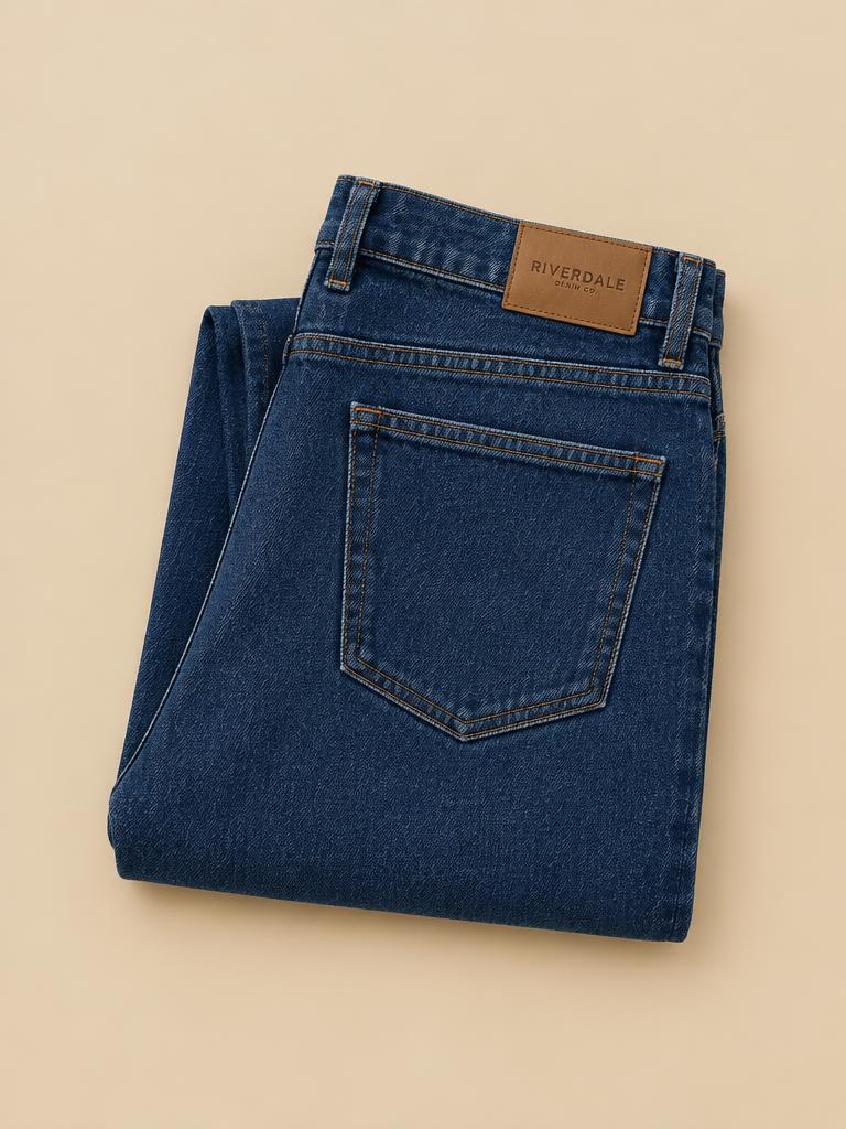 Straight-Fit Indigo Denim